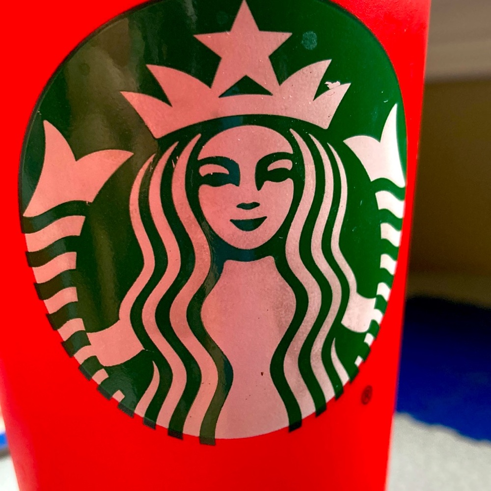 NEW 16 fl oz Starbucks refill BPA free plastic cup with lid.